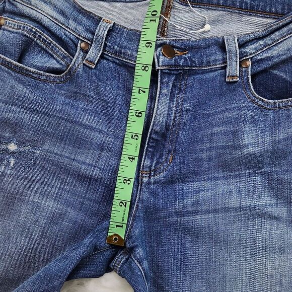 Eileen Fisher -22 Stretch Organic Cotton Boyfriend Jeans Mid-Rise Distressed 6 - Picture 7 of 9